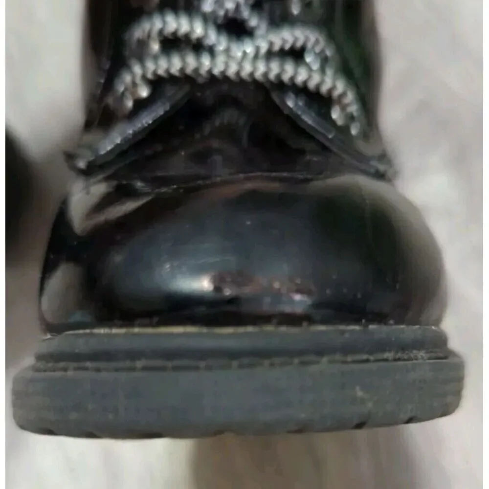 3 Pair Of Cat And Jack Infant‎ Girls Black, Gold & Maroon Combat Boots Size 5